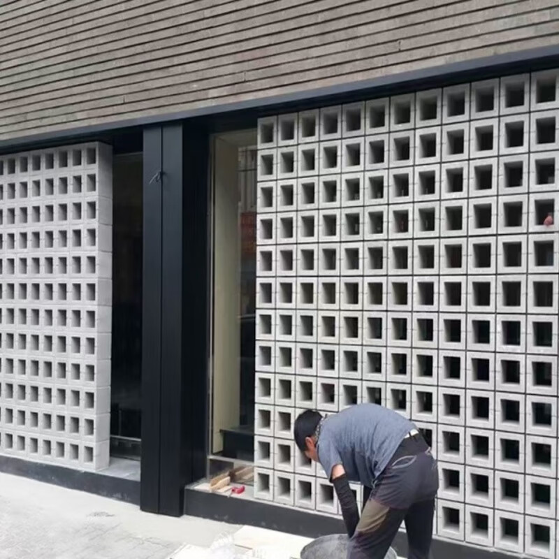 梦茜儿水泥空心砖镂空砖单孔多孔砖装饰砖立体正方形砌墙砖隔断造景墙