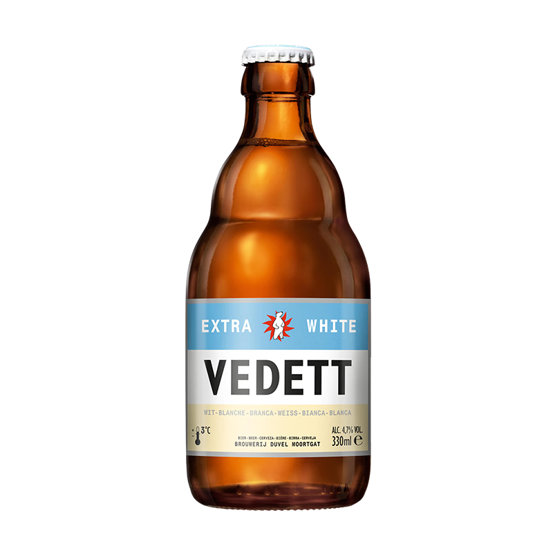 白熊（VEDETT）精酿 啤酒 330ml*12瓶 整箱装 比利时原瓶进口