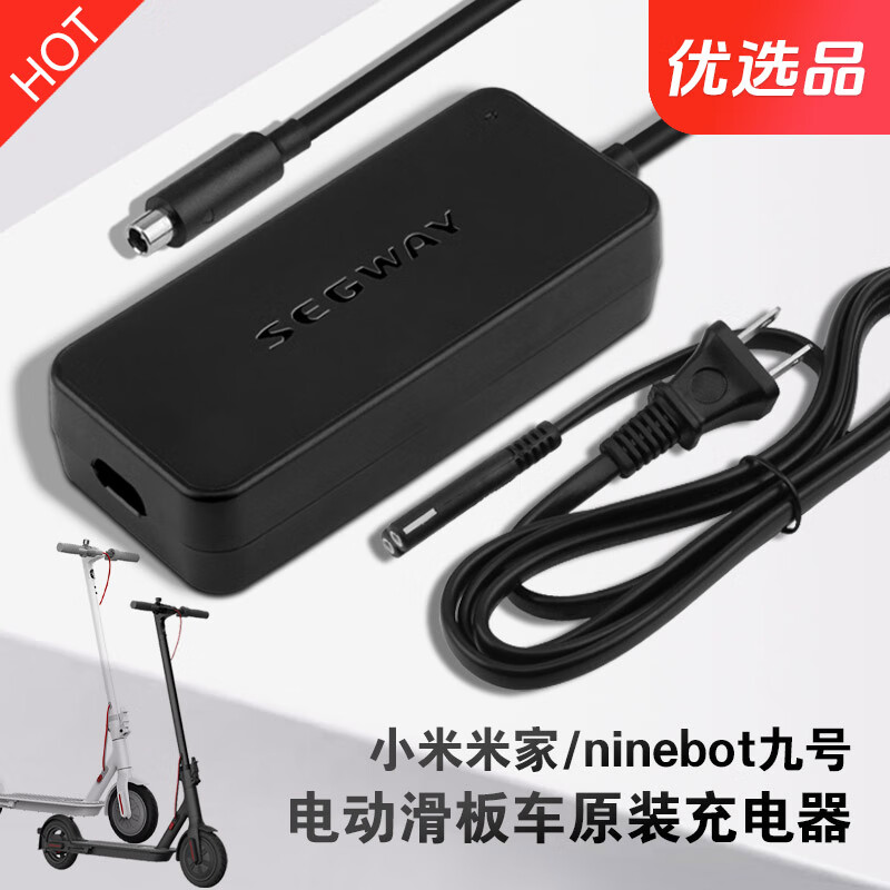 Ninebot九号电动滑板车F20F30ES1L/2充电器适配器线E22E25G30配件 适用【Ninebot九号】ES1