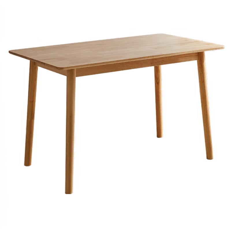 家逸实木餐桌家用吃饭桌子会议洽谈桌小户型餐厅家具长方形1.2米单桌