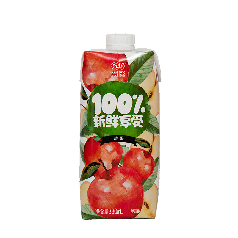 荣氏苹果果汁 复合果汁 家庭装 送礼礼盒饮料 整箱装 330ml*20盒 苹果