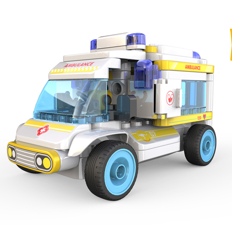 布鲁可 大颗粒积木百变布鲁克小队1-6岁儿童玩具拼装车男女孩礼物拼插