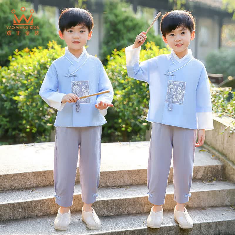 耀王男童汉服春秋唐装国学服中国风儿童汉服套装YR-TY-4LEDZ 长袖 130使用感如何?