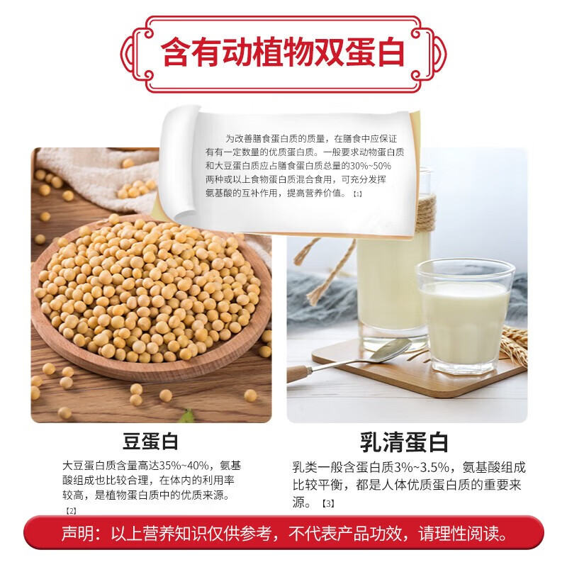 黄金搭档人参蛋白粉礼盒装蛋白质粉乳清蛋白成人营养品中秋新年礼品送长辈 人参蛋白粉 500g*2罐 【礼盒装】