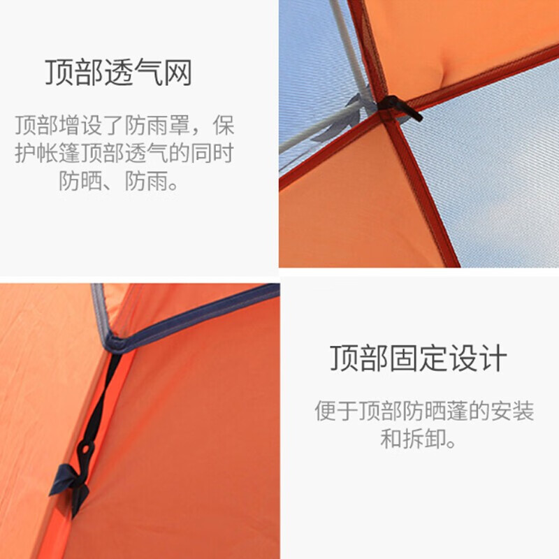 探险君【精选】户外露营吊床 防雨帐篷 公园帐篷 红色加厚帆布吊床 全自动2门帐篷