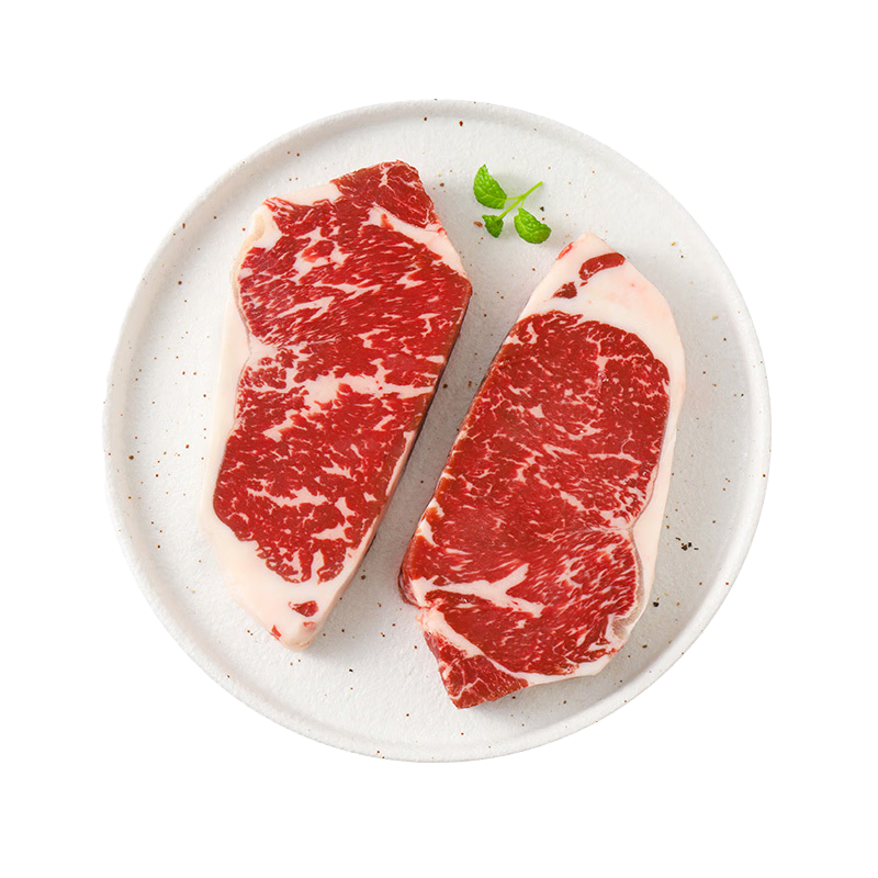 犇西詩(shī)原切牛排1200g 菲力谷飼西冷上腦眼肉牛排冷凍牛肉西餐生鮮食材肉 【超值囤肉 2500g】西冷+眼肉