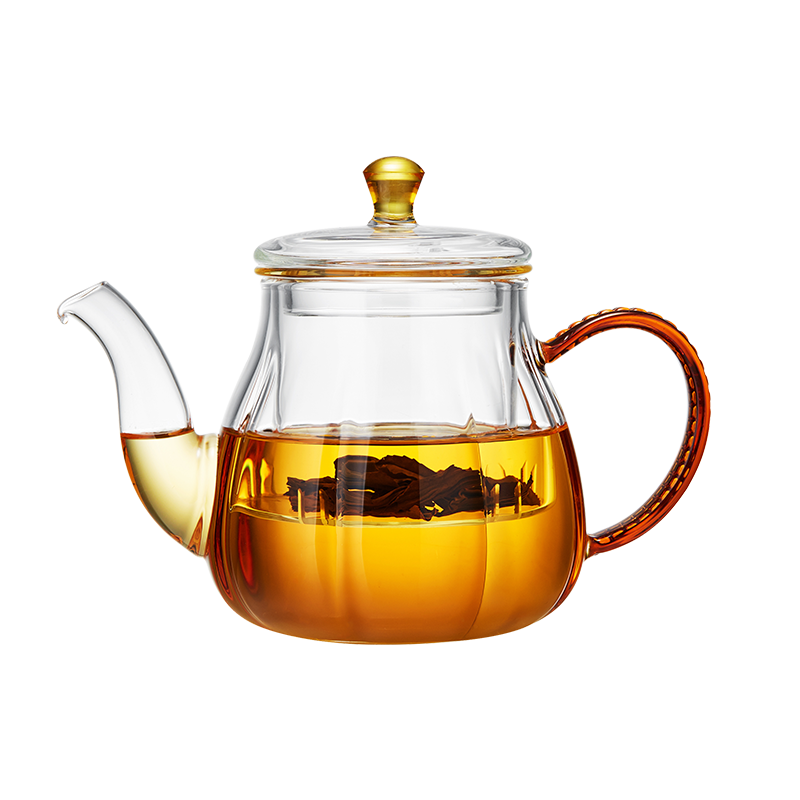美斯尼 泡茶壶玻璃茶具加厚耐热玻璃泡茶器花果茶壶带过滤网功夫茶具烧水壶煮茶器  满玉泡茶壶 500毫升