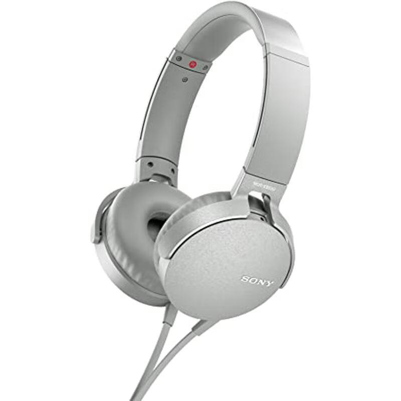索尼(sony)mdr-xb550ap超低音耳机-白色 默认