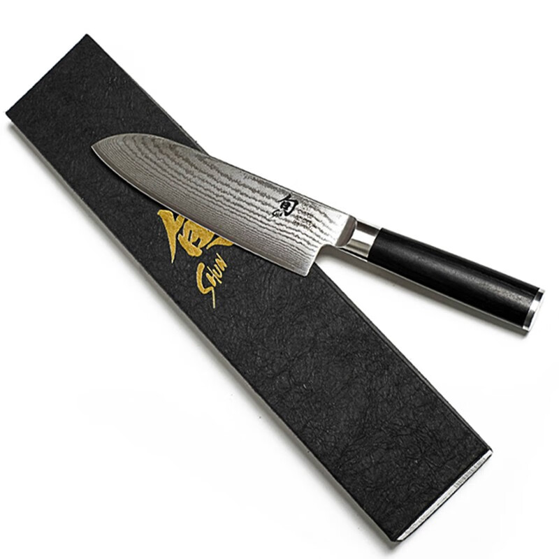 貝印 kai贝印日本进口旬刀小菜刀宽版三德刀厨师刀切菜刀大马士革钢