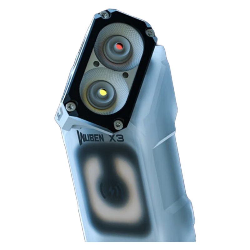 WUBEN 务本 X3无线充电红白光手电筒迷你多功能强光户外便携磁吸新拐角灯 仓充（白色夜光款）