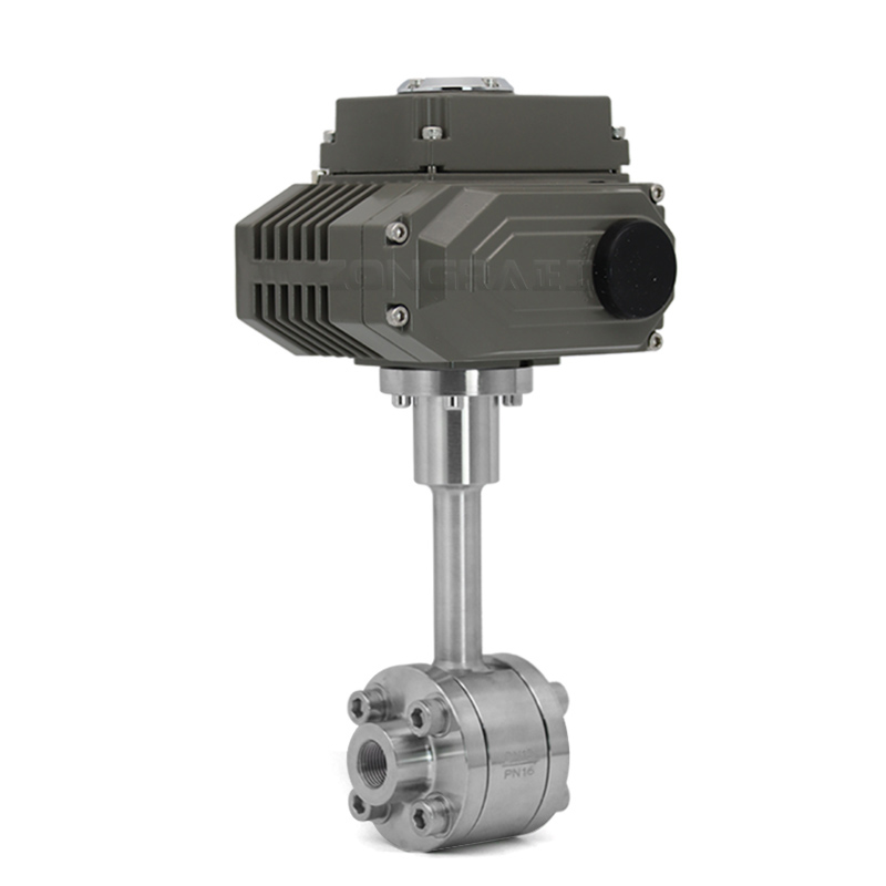 电动低温球阀不锈钢螺纹液氮液氧lng乙烯液化气调节阀dn25 dn10标准款