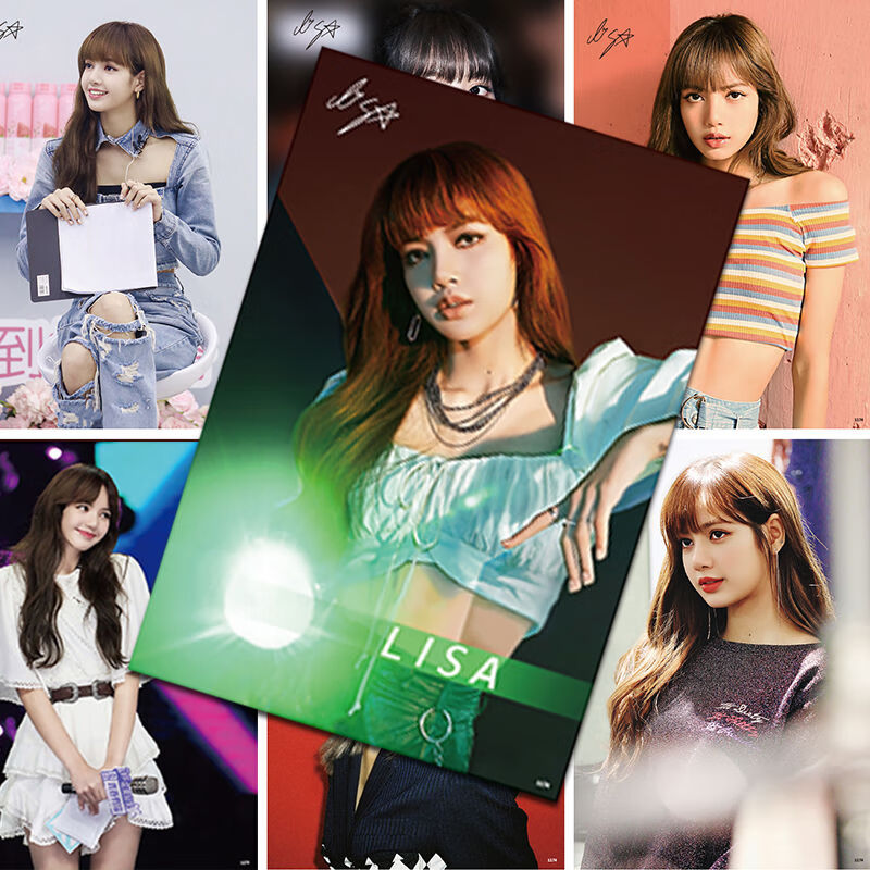 随机新款高清超大lisa墙纸海报挂画