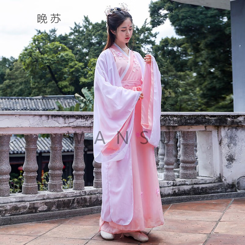 晚苏锦觅同款古装女学生杨紫仙女裙大袖古风飘逸超仙日常改良汉服春夏
