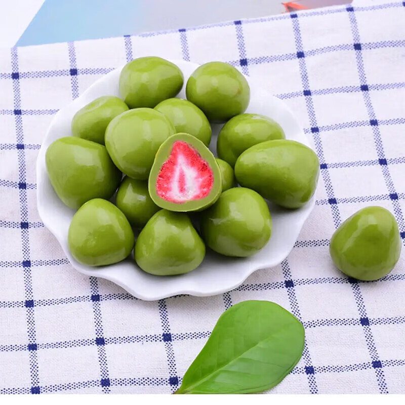 倍乐思马来西亚草莓夹心白巧克力绿茶味80g送女友儿童生日礼物 绿茶味