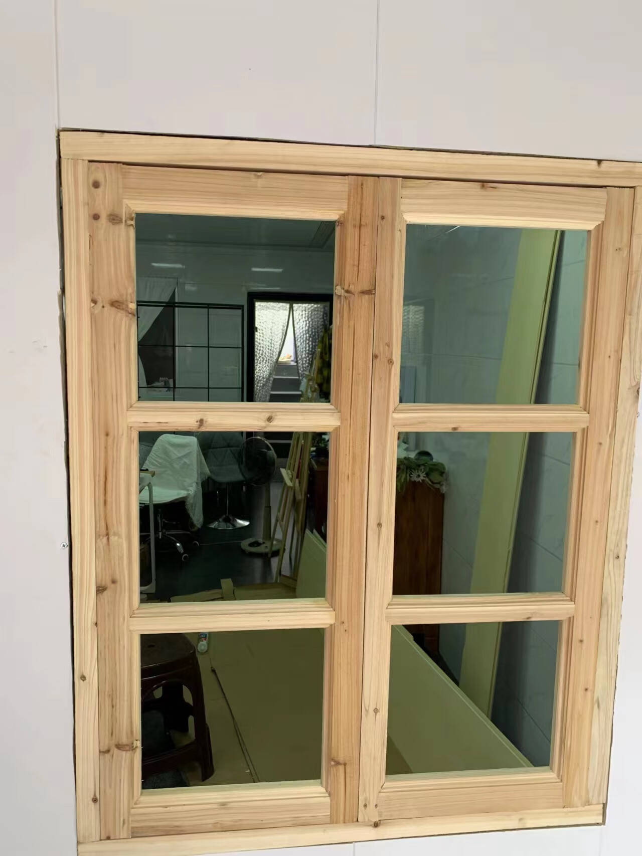 实木窗原木窗户对开定制中式复古平开门窗花格窗上翻折叠推拉纱窗