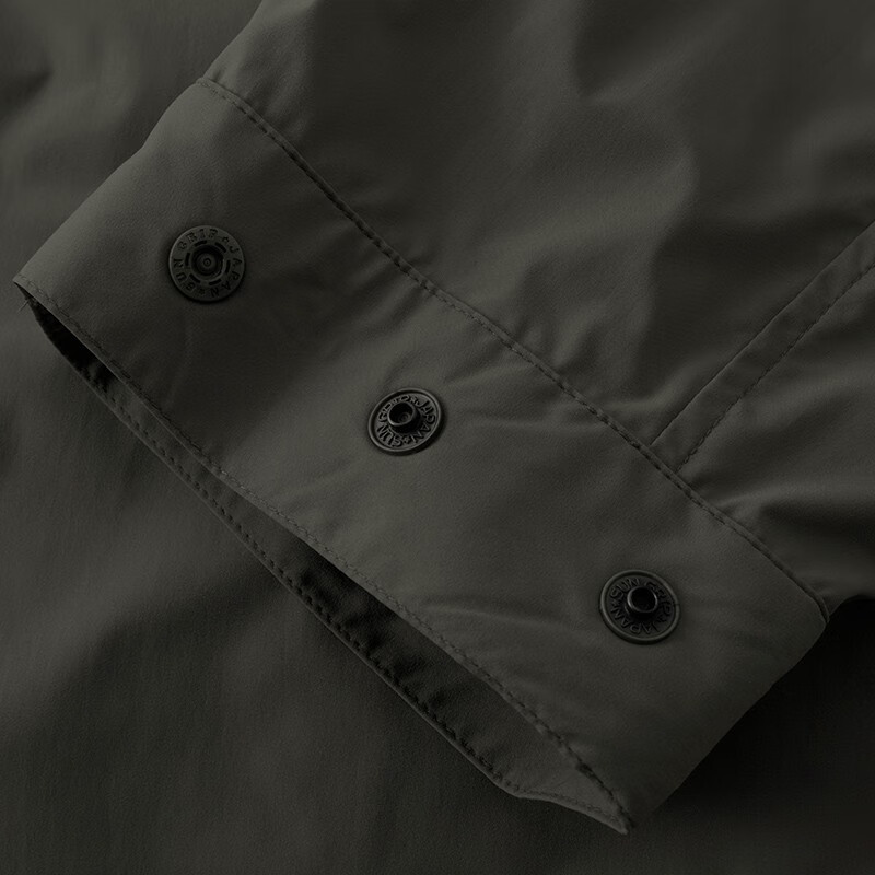 熊猫·本防晒衣男夏季户外薄款宽松男装潮流夹克可拆卸连帽防晒外套 A黑橄榄 M