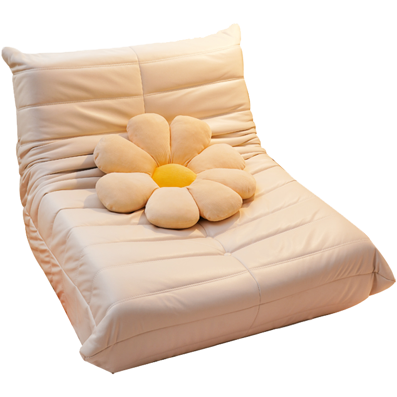 MELCHERS 沙发椅 轻奢科技布网红榻榻米现代毛毛虫懒人沙发单人位沙发 （单人位）新型纹理细腻磨砂布【大号款】