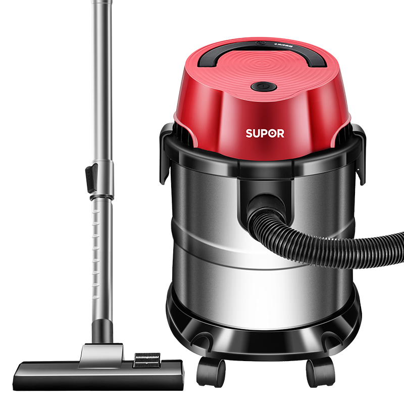 苏泊尔 (SUPOR )桶式吸尘器 家用大吸力多功能一键自动收线不锈钢商用吸尘器VCT86S