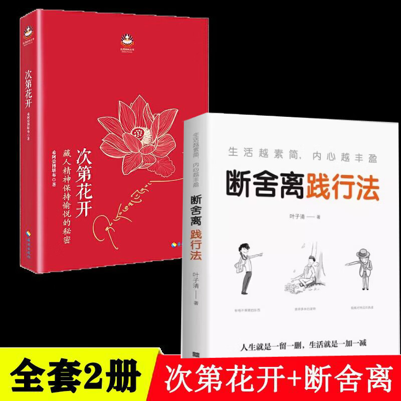 次第花开断舍离全套2册修身养性成功励志心灵宝典静下来一切都会好山下英子透过佛法看世界文学经典名著