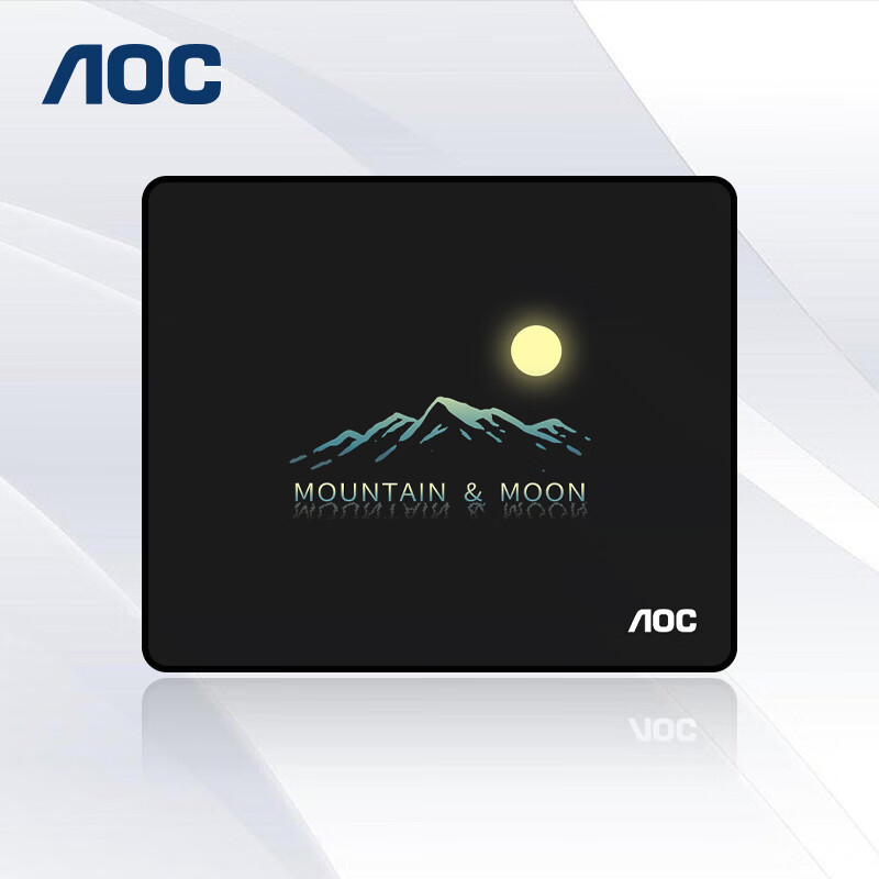 AOC电竞游戏办公鼠标垫中小号 300*250*3mm办公键盘电脑书桌垫M101/93山与月黑色