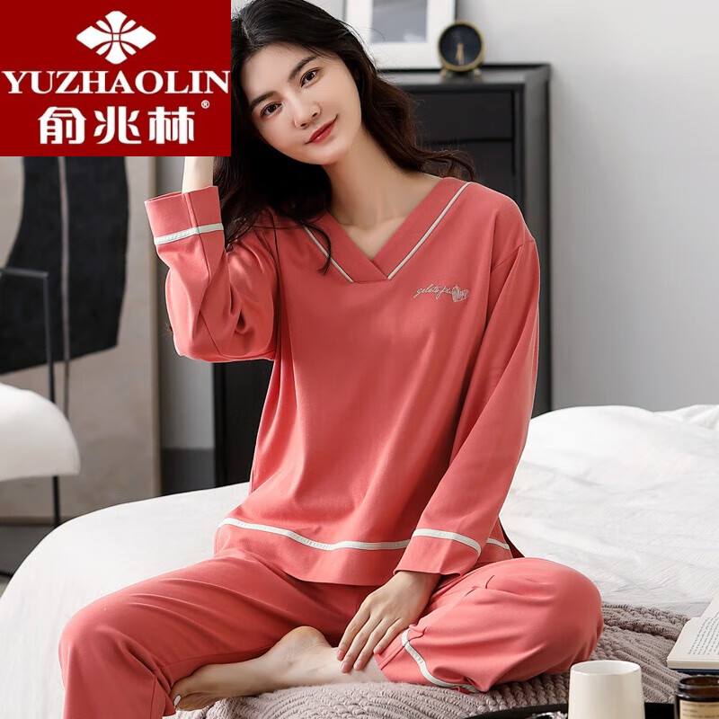 俞兆林【品牌严选】莫代尔舒适透气好睡眠纯棉睡衣女2022新款春秋季