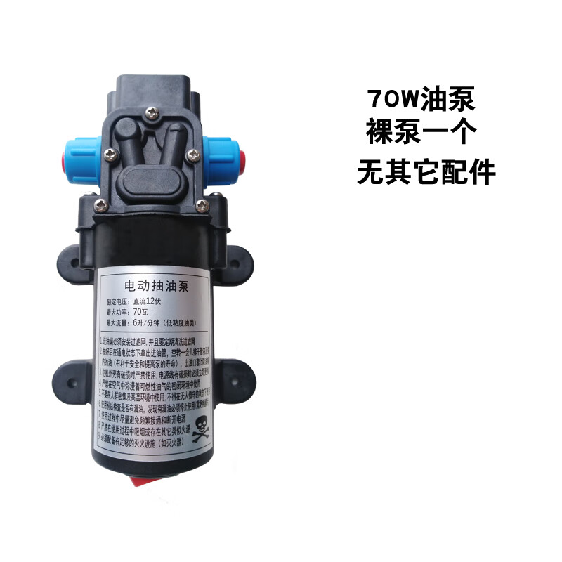 丹斯提尼12V自吸油泵汽油泵电动抽油泵加油泵油泵柴油泵煤油泵 12V_70W单油泵_(无配件_)
