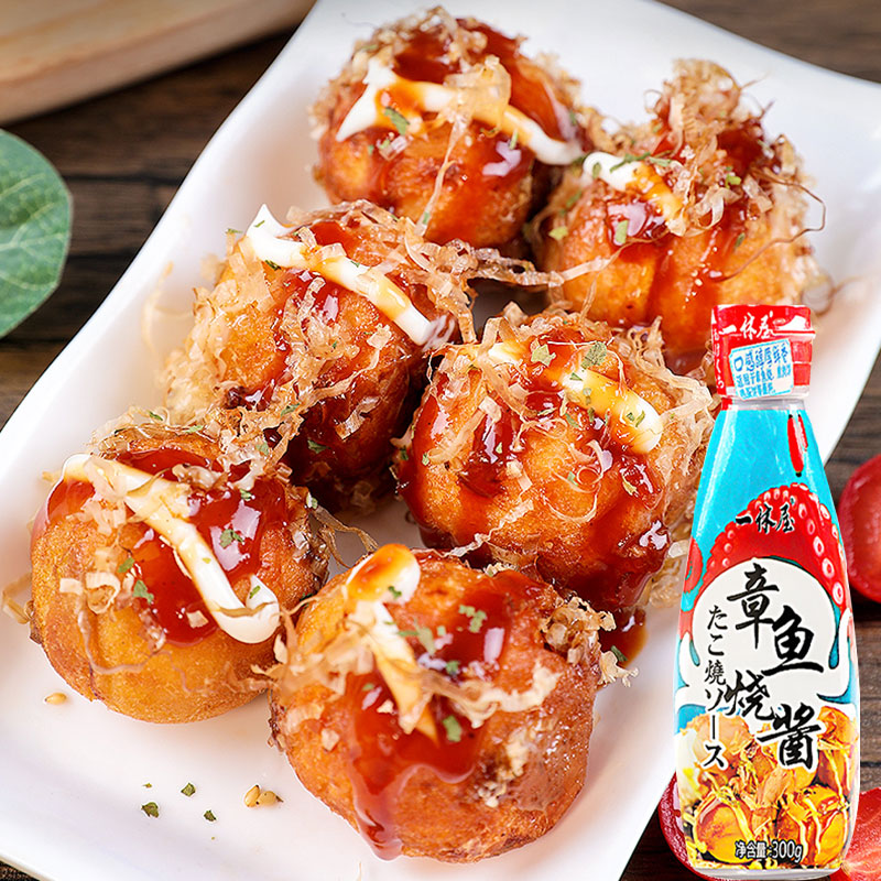 一休屋 章鱼烧酱章鱼小丸子材料照烧汁酱 0脂章鱼烧酱300g*1瓶