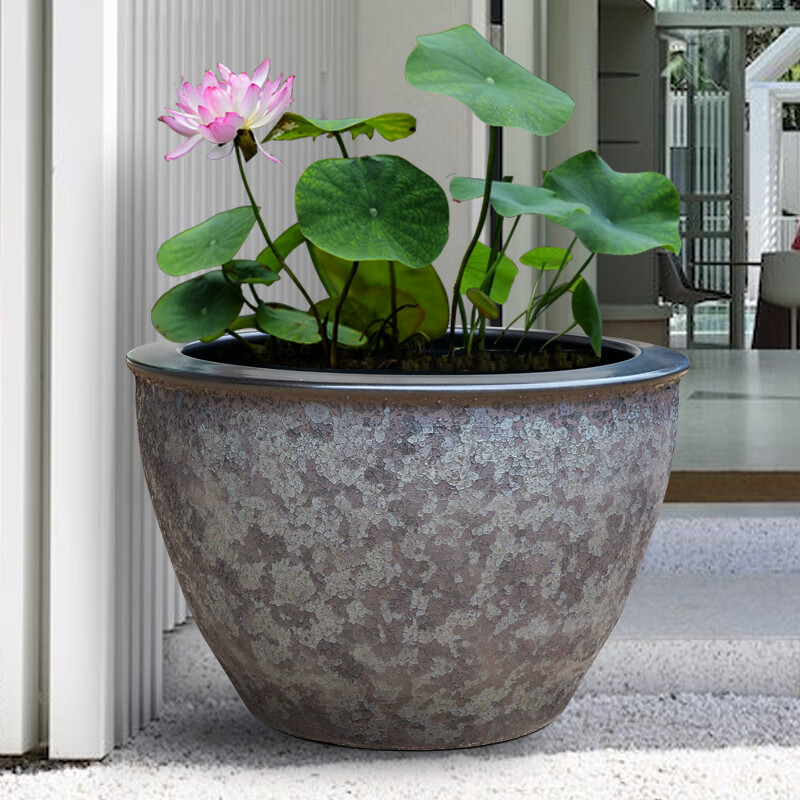手工瓦缸金鱼缸景德镇陶瓷景德镇陶瓷鱼缸睡莲碗莲荷花盆缸水缸庭院特