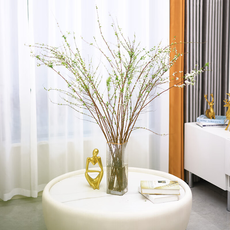 客厅盆栽花瓶干支摆件定制 科威顿 【】干枝雪柳80cm(20支) 营养液 不