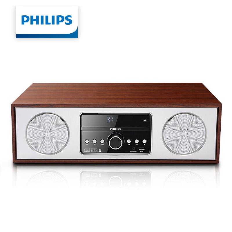 飞利浦（PHILIPS）DTM380 音响音箱 迷你音响 CD机 CD播放器 FM收音机 USB播放机 木质箱体蓝牙音响