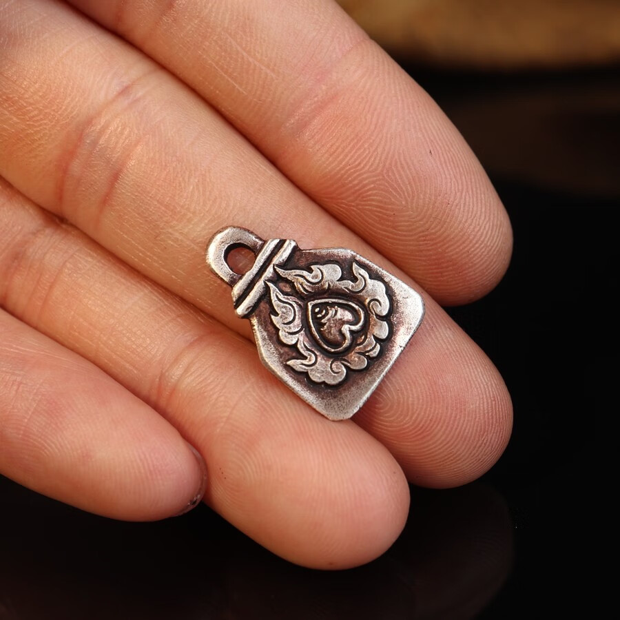 石俞记西藏利马铜火焰摩尼宝文玩手串卡子侧挂藏式文玩经典百搭项链