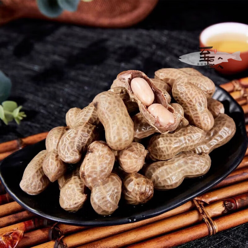 食芳溢豫白胖水煮花生真空包装卤水花生微辣五香带皮花生 500g 1件