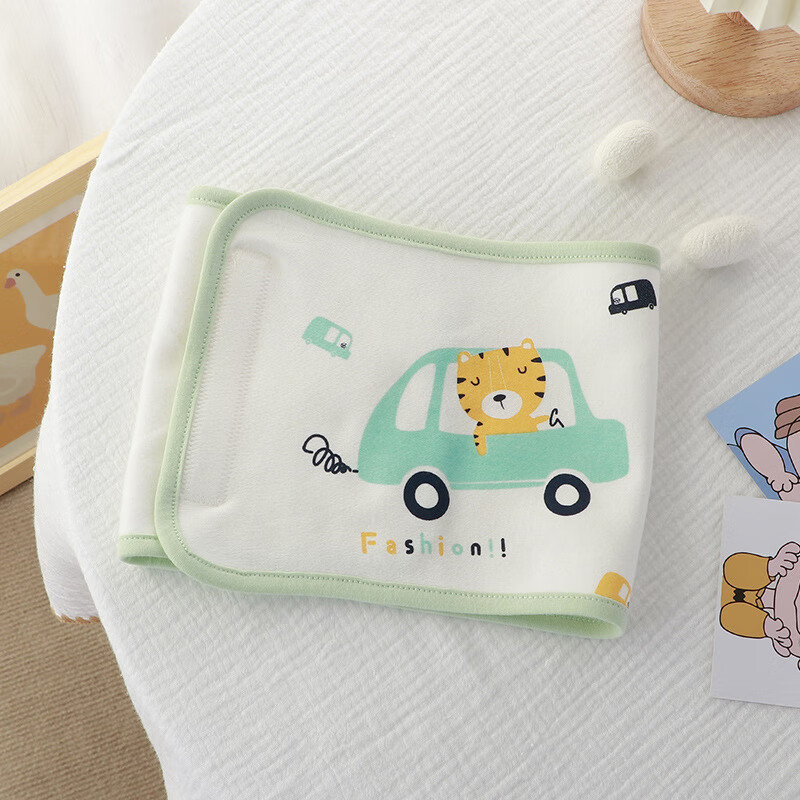 美飞肚围婴儿护肚子神器防惊跳绑带魔术贴护脐围单层纯棉宝宝腹围夏季