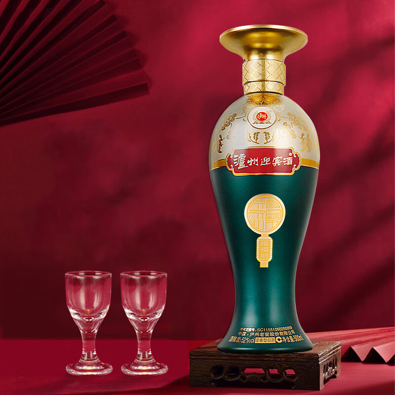 泸州老窖股份有限公司出品 泸州迎宾酒 禧福顺 52度浓香型白酒 500ml*