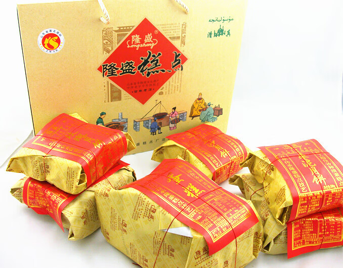 哺食旺青州特产清真糕点隆盛糕点蜜三刀 5盒2蛋糕1方酥1桃酥1蜜三刀