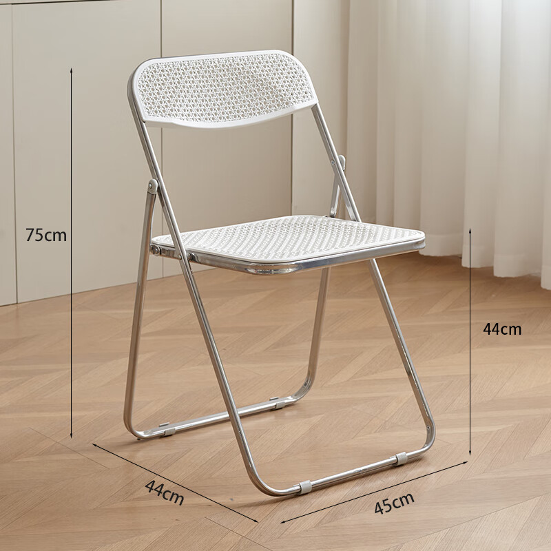 莎庭(sartill)折叠靠背椅中古仿藤编折叠椅家用靠背椅简约阳台网红