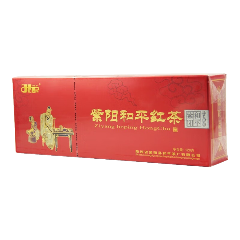 和平茶业一级紫阳红茶 功夫红茶 安康紫阳富硒茶产区 送人礼盒120g 1条120g
