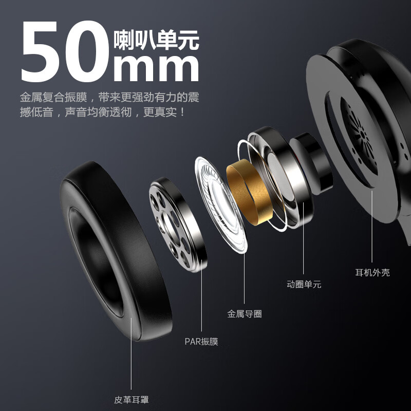 狼界 电脑耳机带麦克风游戏头戴式耳麦话筒手机音乐有线降噪台式笔记本用绝地求生吃鸡LOL  T101七色长麦标准版白色