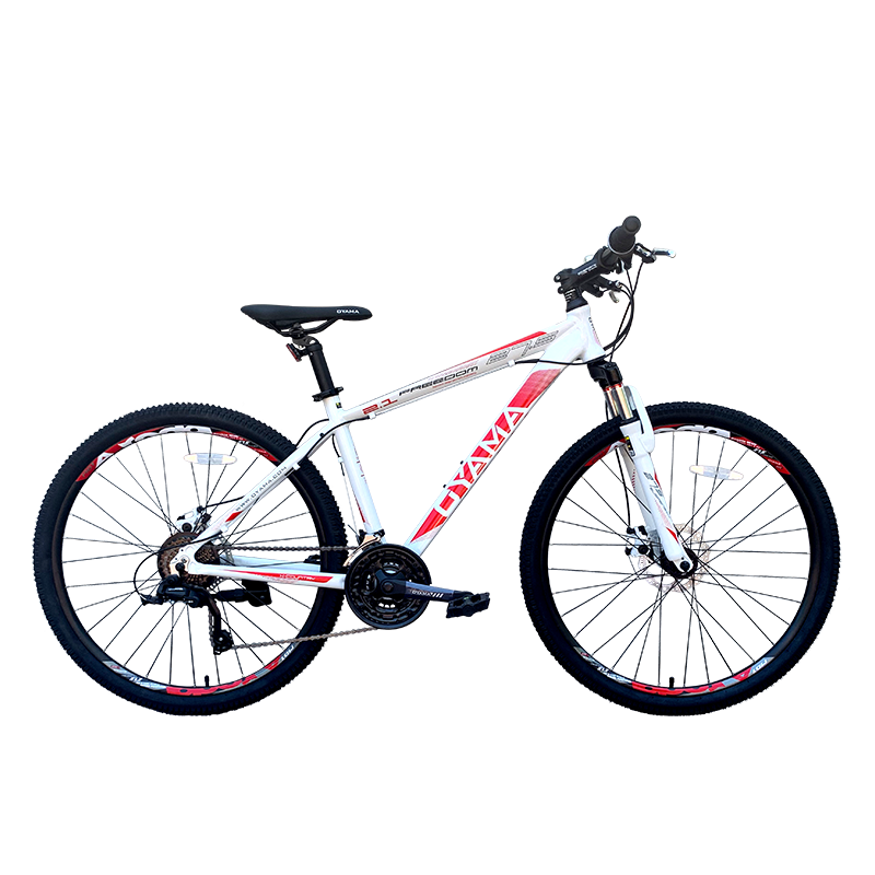 歐亞馬 歐亞馬OYAMA鋁合金山地車27.5寸21變速碟剎男女款自行車自由2.1 黑紅17寸