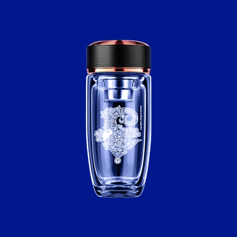 椭圆形玻璃杯茶杯水杯男生实用生日礼物杯子 白羊座