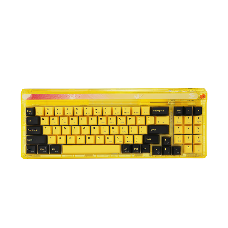 新贵（Newmen） GM780 三模机械键盘 五脚热插拔 75配列Gasket结构透明客制化键盘 烈日 凯华BOX白轴