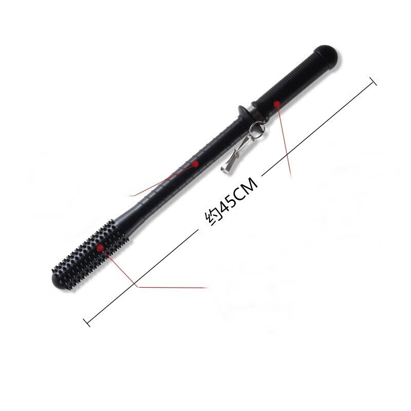 安达通 防暴棍 PC橡胶棍校园防暴小区安保器械 橡胶3号棍45cm