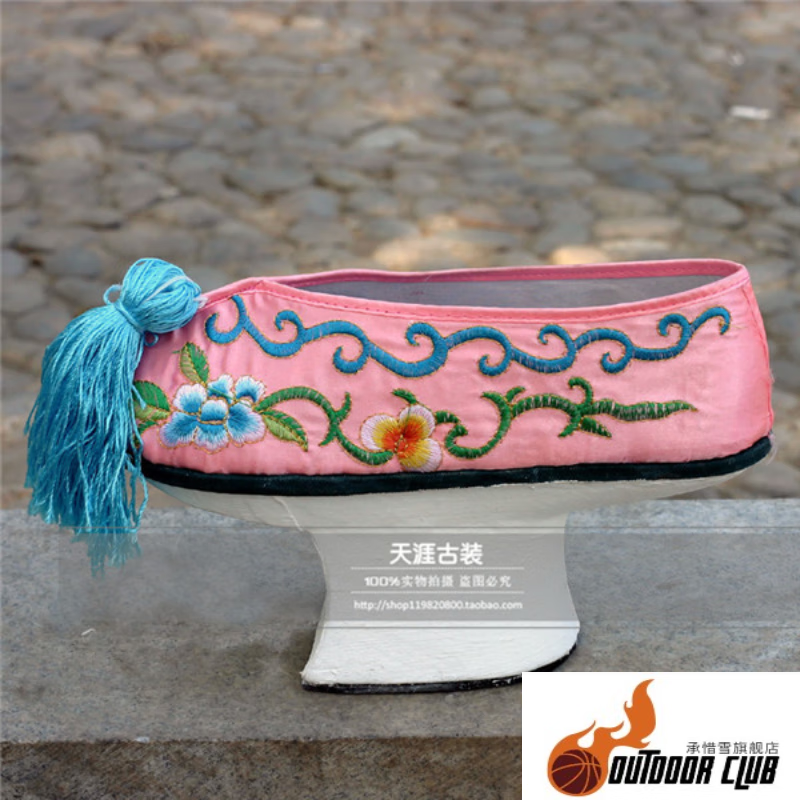 刘潮布格格服装鞋子古装清朝还珠格格古代花盆底鞋贵妃旗服女绣花鞋
