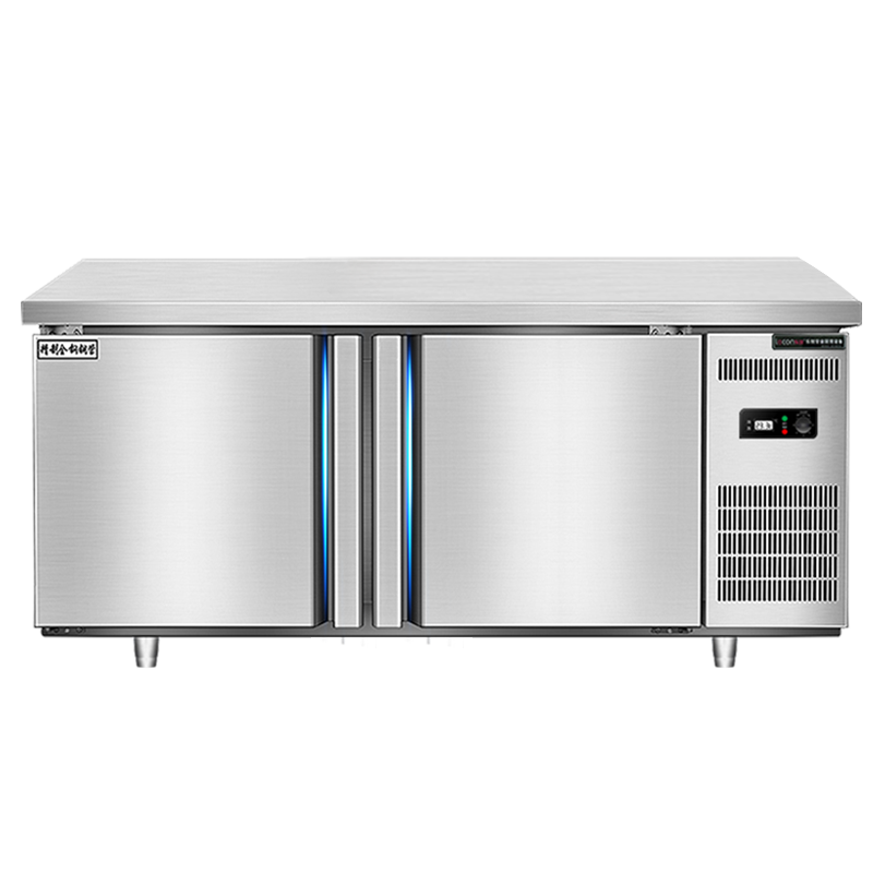 乐创（lecon）冷藏工作台保鲜操作台冷冰柜冷柜商用冰箱 厨房不锈钢操作台 1.8*0.8*0.8米 全冷藏(保鲜)
