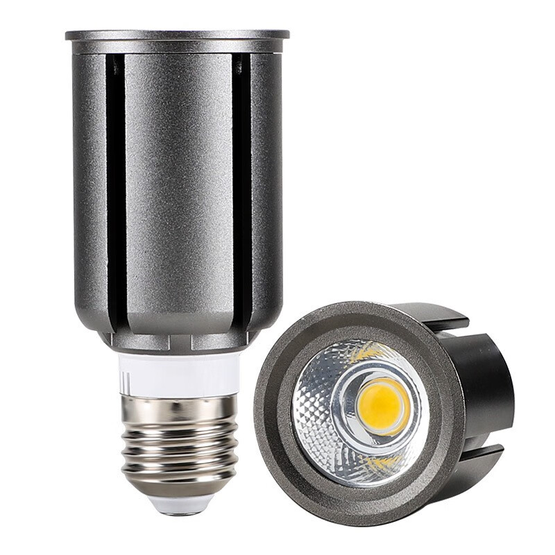 幽麦 led聚光无频闪e27灯杯cob射灯灯泡螺口筒灯亮暖光单灯嵌入式光源 12W暖光-E27螺口