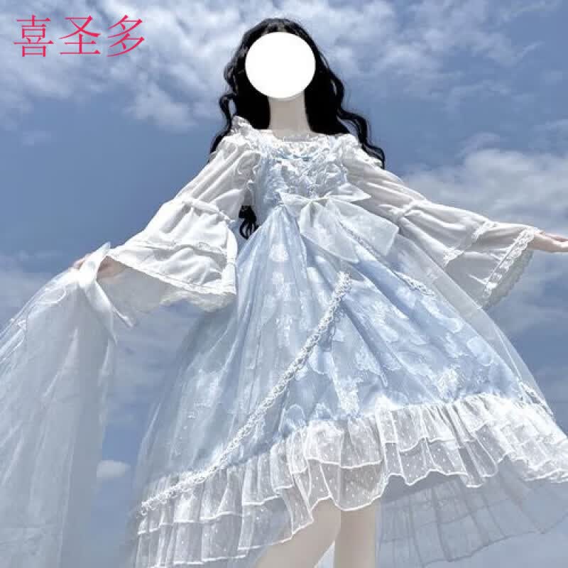 喜圣多洛丽塔公主裙Lolita洋装贝壳提花吊带jsk连衣裙夏装 浅蓝色 不包含内搭 均码怎么样,好用不?
