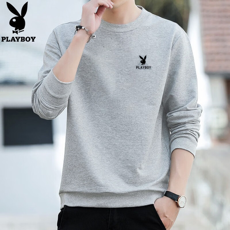 boy icon)卫衣男春秋季款潮流男士宽松休闲圆领打底衫长袖t恤衣服外套