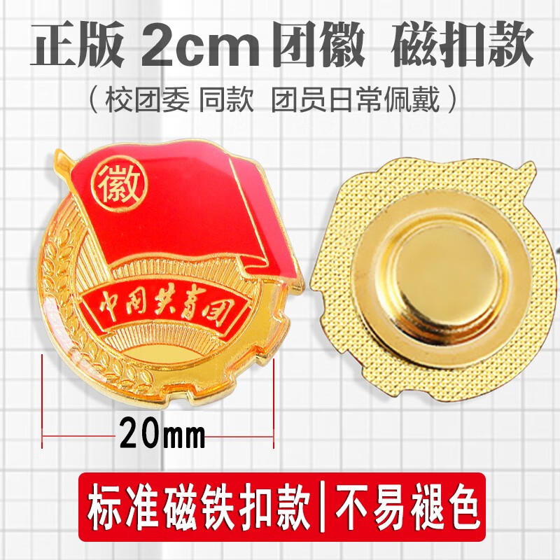 团徽 共青团新版标准款团徽 学生团员入团别针式强磁铁扣徽章胸章