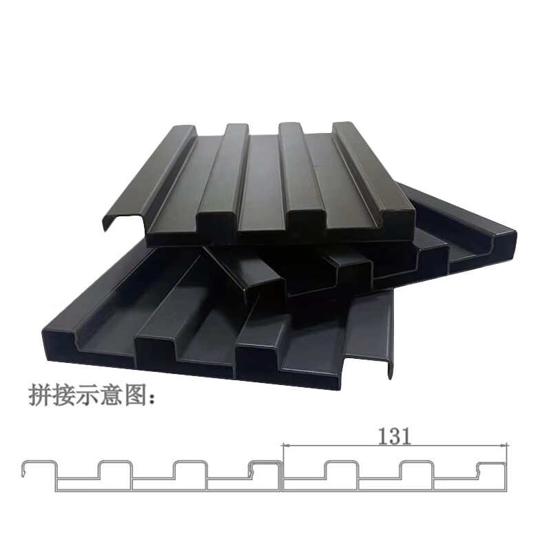 隔热铝板铝合金长城板阳光房双层隔热防水铝板凹凸铝格栅户外 深灰色