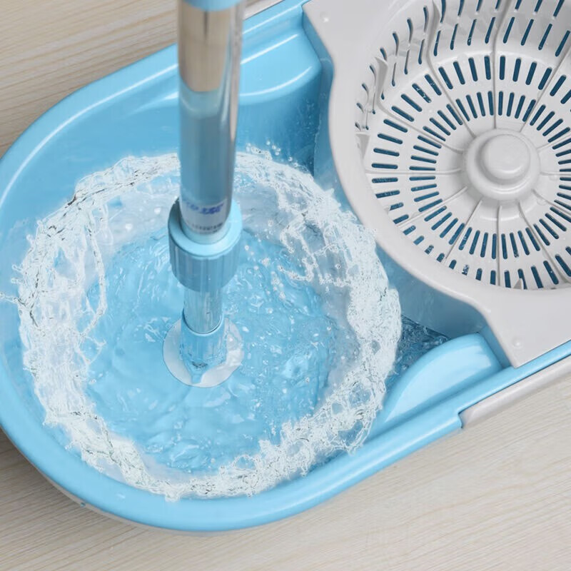 妙洁(MIAOJIE)旋转拖把桶家用一拖净 免手洗干湿两用墩布带桶拖布套装 旋转拖把